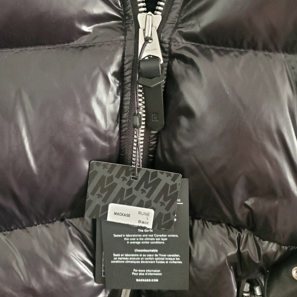 Mackage Rune Sherpa Moto Down Puffer Jacket L - Picture 8 of 9